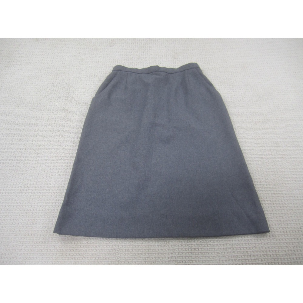 Vintage Levi Strauss Bend Over Skirt Womens Medium Gray A-Line Side‎ Zip 90s